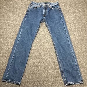 Levis 505 Red Tab Mens Blue Jeans Size 33x36 actual inseam 34"